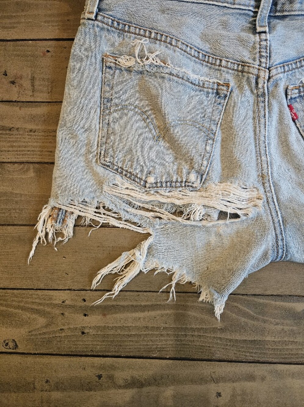 Distressed Levi's Cutoffs - Picture 3 of 8